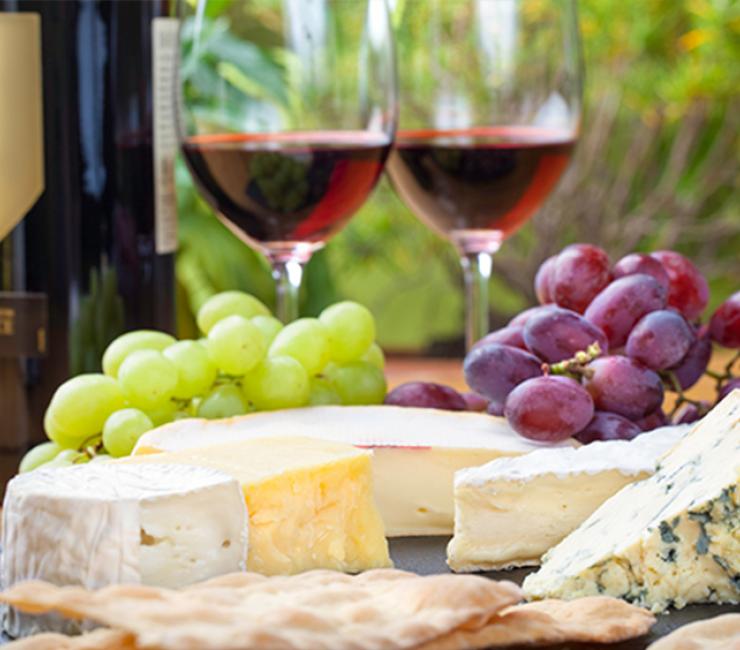 Favorite spread of imported and domestic cheeses